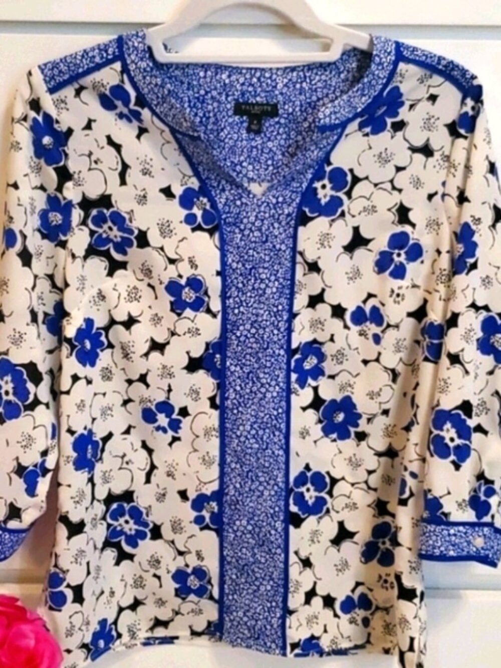 Talbots blue blouse Petite Small